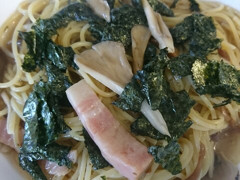 舞茸とベーコンの和風パスタ